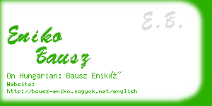 eniko bausz business card